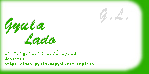 gyula lado business card